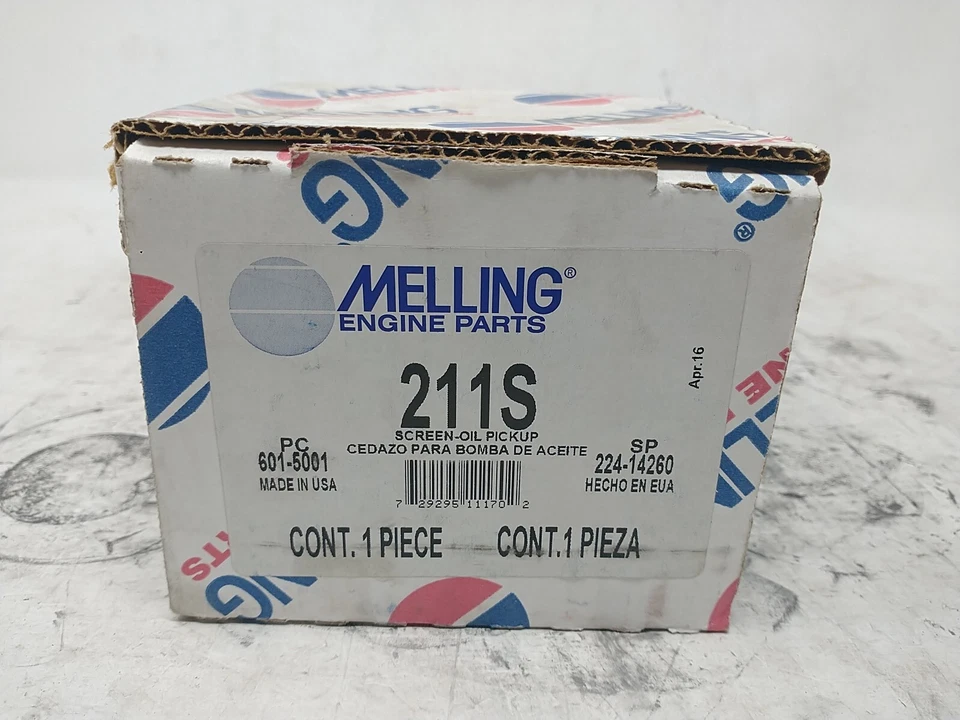 Pantalla de camioneta de aceite de motor Melling 211S para modelos seleccionados Chevrolet GMC 1994-1995 Foto 3 de 4