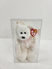 Ty Beanie Babies Halo the Angel Bear Toy In Case Brown Nose 1998