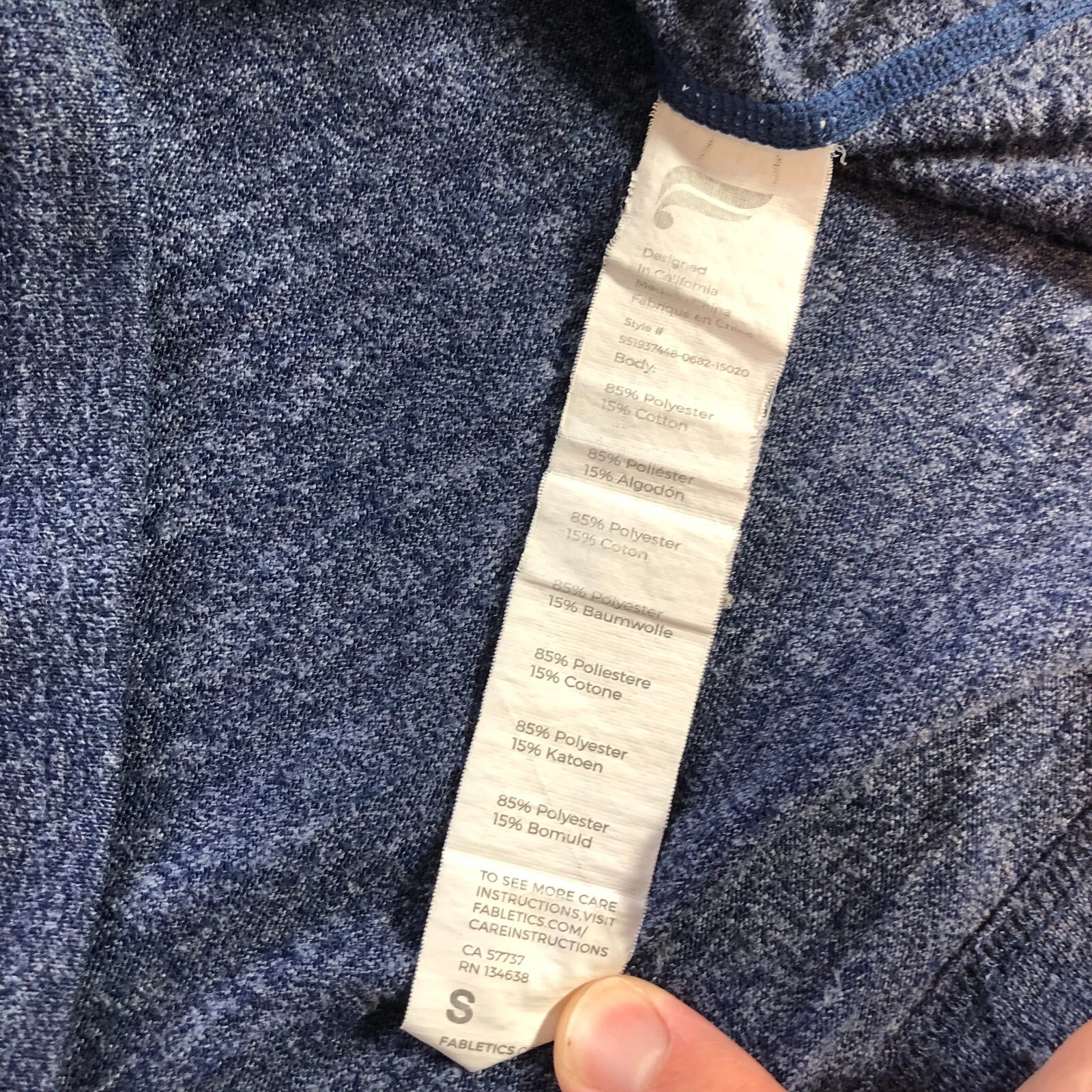 fabletics front row tee performance gym workout stretch shirt