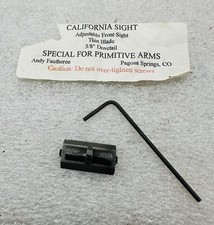 Adj Front Sight - Thin Blade 38 Dovetail Special For Primitive Arms W Tool Nos