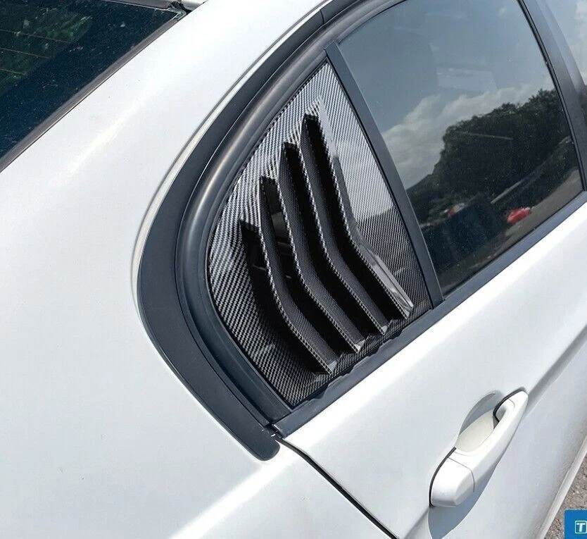 For BMW 3-Series M3 E90 2006-12 Carbon Fiber Quarter Window Louver Scoop Vent Foto 3 de 4