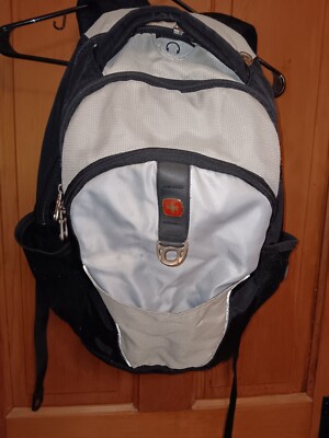 Swiss Gear Airflow Laptop Backpack Gray Black Multi Pockets