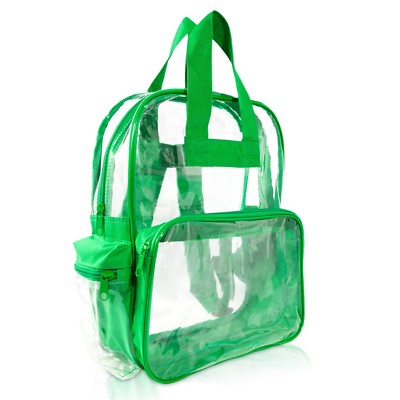 green clear backpack