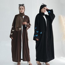 Kaftan Dubai Embroidery Kimono Robe Muslim Women Maxi Dress Abaya Cardigan Robe