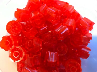 LEGO -NEW---#3941-TRANS NEON ORANGE-BRICK ROUND 2 X 2 -20 PIECES