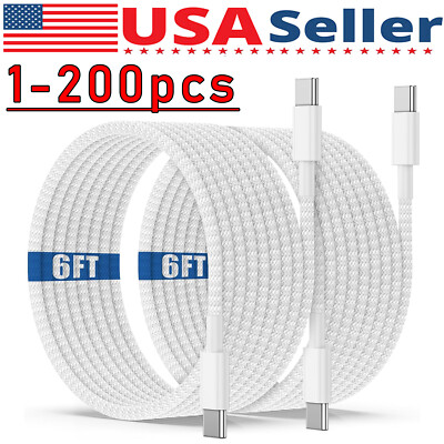 Lot of 10Bulk Wholesale Fast Charger Cable USB-C For iPhone Air 15 16 17 Samsung