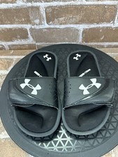 Under Armour 4D Black Foam Comfort Booted Slides Sandals Boys Youth Size 1Y