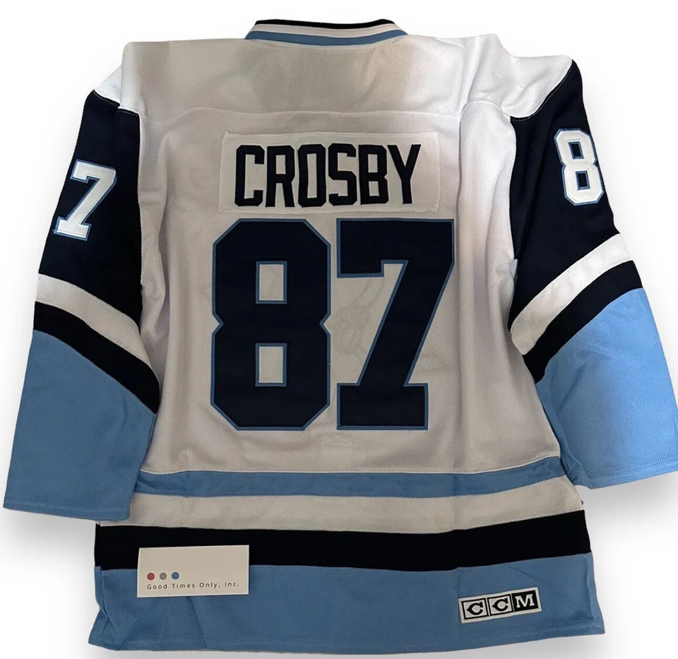 Camiseta deportiva retro Sidney Crosby Pittsburgh Penguins CCM - blanca (tallas para hombre) Foto 2 de 3