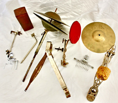 PERCUSSION Instrument + Hardware Collection Ludwig, Leedy, Slingerland 10 Pieces