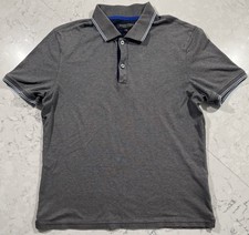 Banana Republic Luxury Touch Polo Shirt Mens Medium Gray Short Sleeve Cotton
