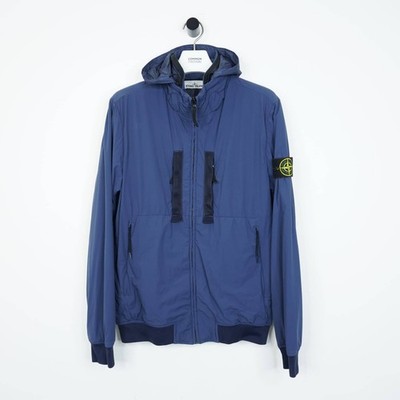 Stone Island Navy Skin Touch Nylon-TC Polartec Jacket - Medium