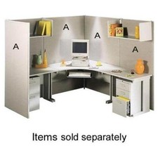 Basyx P7236GYGY Office Panel System 36"W x 72"H Gray