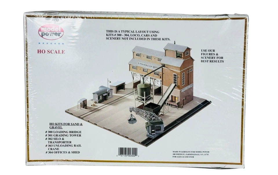 #300 Model Power Building Kit HO 1/87 Walker & Son Sand & Gravel Loading Bridge - Image 3 of 3