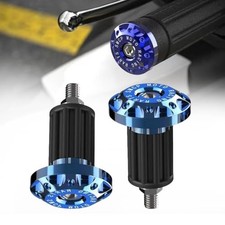1 Pack 2 Pcs Universal Motorcycle Bar End Plug,Fit 16-18mm Id Handlebars Blue