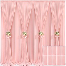 10 Panels Blush Pink Backdrop 50FTx10FT W5'xH10', 10 Panels ,