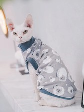 Sphynx Clothes for Cat Hairless Cat stretch Cotton Jacket Sheep Coat For Pet Dev