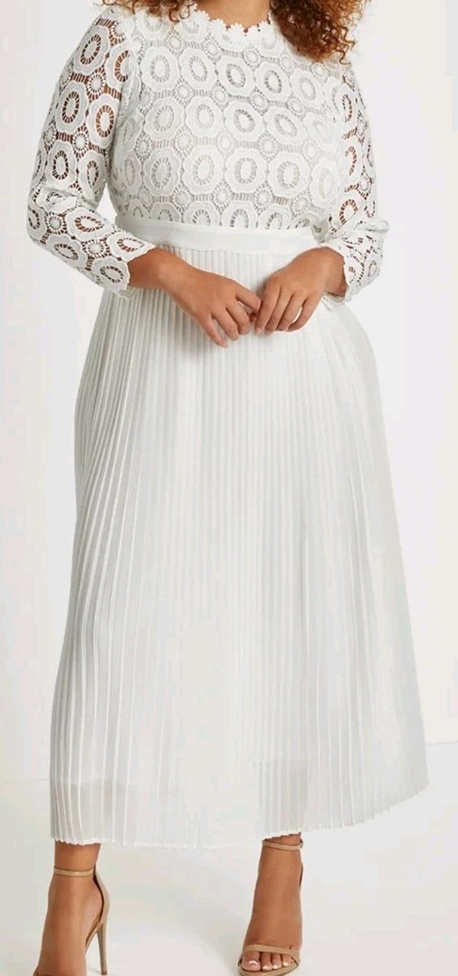 white crochet maxi dress plus size Standards & Practices Women's Off- White Plus Size Knit Crochet Boat Neck Maxi Dress StandardandPractices