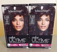 Lot Of 2 Schwarzkopf Color Ultime Permanent Hair Color 5.89 Radiant Plum