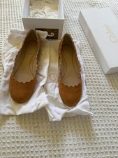 Chloé Lauren Tan Zamszowe baleriny IT36 Uk 37 Noszone raz