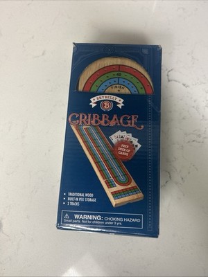 Solid Wood - 3 Track Board, Built-in Pegs, Cards, and Complete Instructions