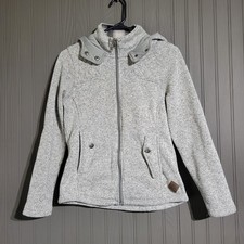 Eddie Bauer Radiator Fleece Cirrus Hooded Full Zip Jacket Gray Women's Small