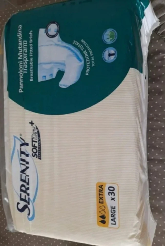 120 Pannoloni 4 Confezioni Strappo Misura L Large Serenity Incontinenz 2 Gocce