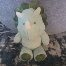 Kellytoy Baby Light Green Dinosaur Plush Rattle Crinkle Stuffed Animal Toy