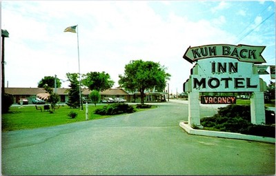 Kum Back In Motel, Restaurant, VINCENNES, Indiana Chrome Postcard