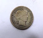 United States 90% Silver Barber Dime 1901 O New Orleans SCARCE