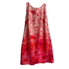 Eliza J Womens 14 Pink Floral A Line Dress Sleeveless Lined Knee Length Career