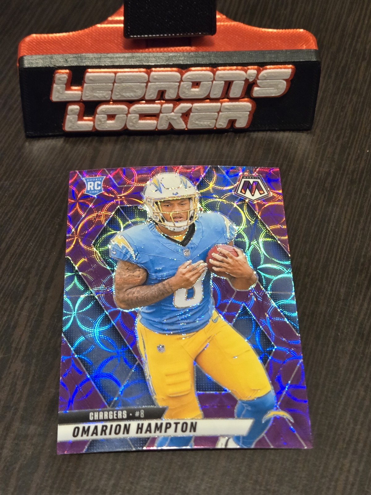 2025 Panini Mosaic - Omarion Hampton Rookie #335 Purple Scope - Chargers