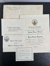 1965 Inaugural Committee Invitation Packet LB Johnson Humphrey Envelope