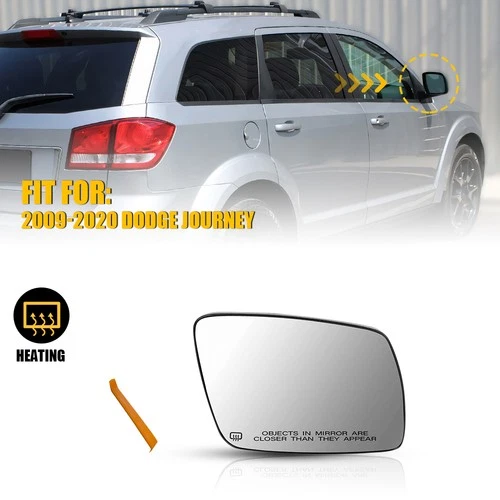 Passenger Side View Mirror Glass For 2009-2020 Dodge Journey Heated 68045692AA