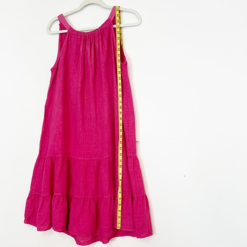 Bellambra Pink 100% Linen Halter Dress Women's Large - Picture 11 of 12