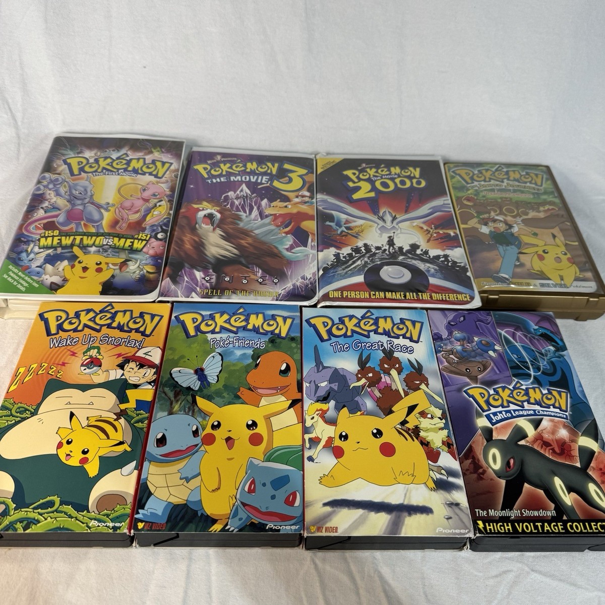 Lot of 8 Vintage 90's Pokemon Movies 1st 3rd 2000 VHS Tapes