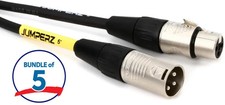 JUMPERZ JBM Blue Line Microphone Cable - 5 foot 5-pack 
