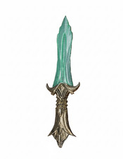 Glass Dagger Replica Sturdy 620mm Cosplay Prop Painted Fantasy Decor