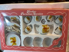 Steiff porcelain 15 piece miniature tea set featuring 1909 Bear