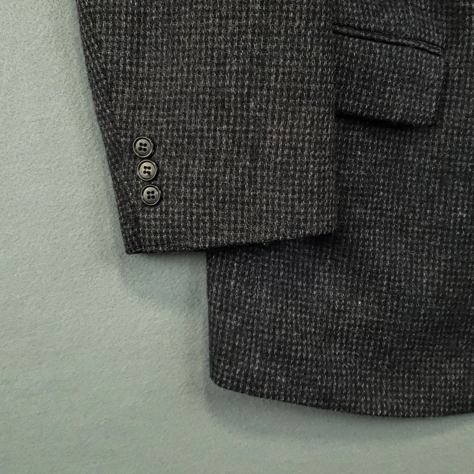 Blazer Barrington Vintage Tweed Hombres Talla 50R Lana Ajustada Dos Botones Ventilación Única Foto 4 de 4