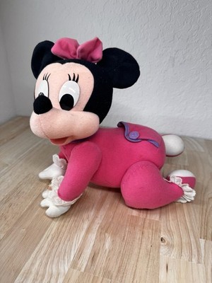 Vintage 1995 Disney Minnie Mouse Baby Touch N Crawl- Mattel (works Sometimes)