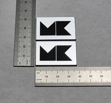 Miller & Kreisel M&K Speaker And Equipmen Badge Logo Silver Pair With Adhesive