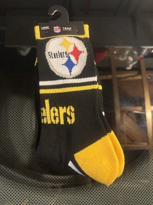 NFL Pittsburgh Steelers Gift Socks Black Gold Men Large Size 10-13 Team Apparel