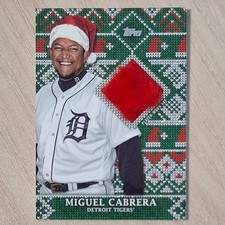 Miguel Cabrera 2019 Topps Holiday Player Worn Santa Hat Relic /10