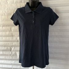 Cat  Jack Girls School Uniform Polo Shirt Dark Blue Size XL Short Sleeve