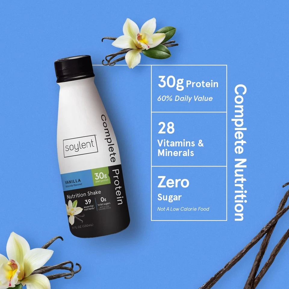 Soylent Batido Proteico Completo Vainilla 30g Proteína Vegano Sin Lácteos y 0g Su... Foto 4 de 4