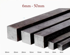 Mild Steel Square Bar/ Metal Rod/ Custom Length/ 6mm - 50mm Options