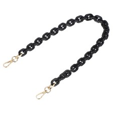 24 Inch Acrylic Chain Purse Strap Replacement Luxury Handbag Strap Black