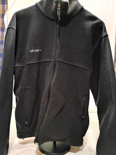 Columbia Sportswear Full Zip Fleece Jacket Men's Size L Black Gorpcore Outdoor - product listing photo
