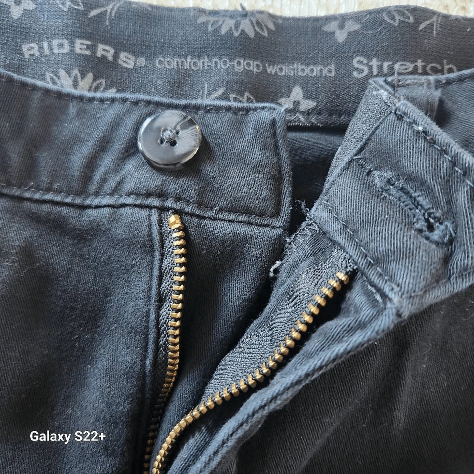 P8 Riders Stretch Comfort No-Gap-Waist many blue twill pants Sz 14 30 Short - Image 4 of 4