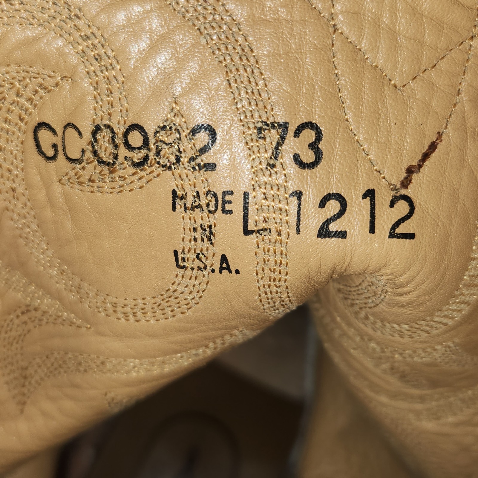 Vintage Lucchese Handmade Classics  Tooled  LEATHER 10.5 RARE Made In USA LOOK image 10